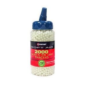 NEW Crosman Soft Air 2000 Glow in the Dark Tracers 6mm Plastic BB's .12 grams‎